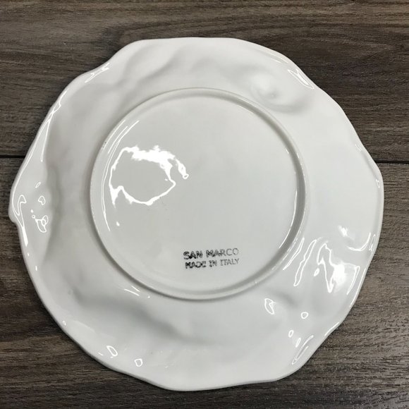 San Marco Round Salad/Dessert Plate Made in Italy Shells Starfish Approx 8.75" - Picture 2 of 8